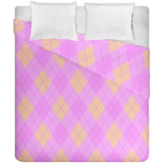 Plaid pattern Duvet Cover Double Side (California King Size)