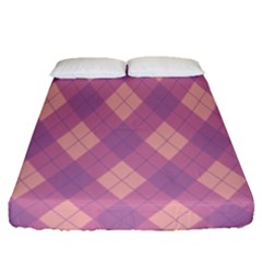 Plaid Pattern Fitted Sheet (queen Size) by Valentinaart