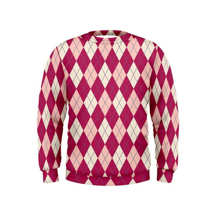 Plaid pattern Kids  Sweatshirt