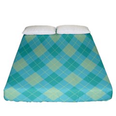 Plaid Pattern Fitted Sheet (california King Size) by Valentinaart