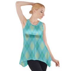 Plaid Pattern Side Drop Tank Tunic by Valentinaart