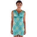 Plaid pattern Wrap Front Bodycon Dress View1