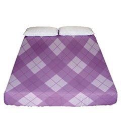 Plaid Pattern Fitted Sheet (queen Size) by Valentinaart