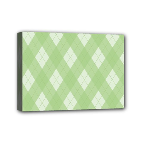 Plaid Pattern Mini Canvas 7  X 5  by Valentinaart