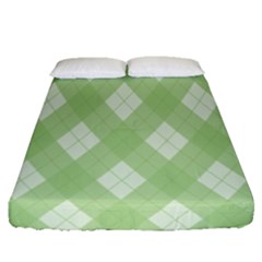 Plaid Pattern Fitted Sheet (queen Size) by Valentinaart