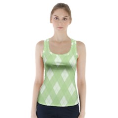 Plaid Pattern Racer Back Sports Top by Valentinaart