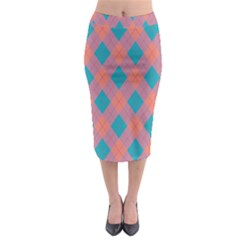 Plaid Pattern Midi Pencil Skirt by Valentinaart