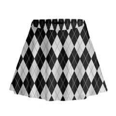 Plaid Pattern Mini Flare Skirt by Valentinaart