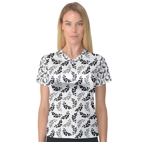 Pattern Women s V-neck Sport Mesh Tee by Valentinaart