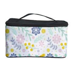 Vintage Spring Flower Pattern  Cosmetic Storage Case by TastefulDesigns