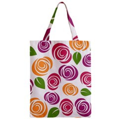 Colorful Seamless Floral Flowers Pattern Wallpaper Background Zipper Classic Tote Bag by Amaryn4rt