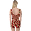 Fractal Red Petal Spiral One Piece Boyleg Swimsuit View2