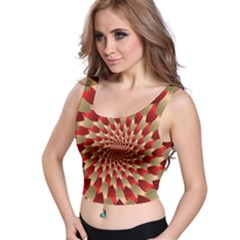 Fractal Red Petal Spiral Crop Top by Amaryn4rt