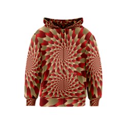 Fractal Red Petal Spiral Kids  Zipper Hoodie