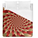 Fractal Red Petal Spiral Duvet Cover (Queen Size) View1