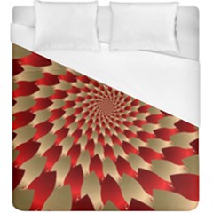 Fractal Red Petal Spiral Duvet Cover (king Size) by Amaryn4rt