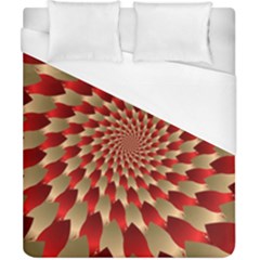 Fractal Red Petal Spiral Duvet Cover (california King Size) by Amaryn4rt