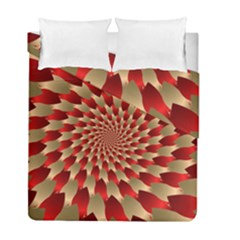 Fractal Red Petal Spiral Duvet Cover Double Side (full/ Double Size) by Amaryn4rt