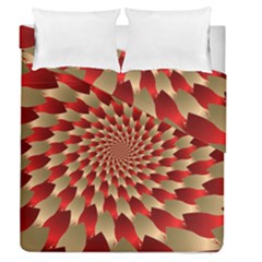 Fractal Red Petal Spiral Duvet Cover Double Side (queen Size) by Amaryn4rt