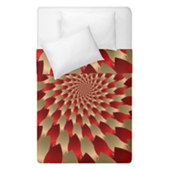 Fractal Red Petal Spiral Duvet Cover Double Side (single Size) by Amaryn4rt