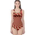 Fractal Red Petal Spiral One Piece Swimsuit View1