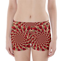 Fractal Red Petal Spiral Boyleg Bikini Wrap Bottoms by Amaryn4rt