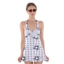 Fractal Design Pattern Halter Swimsuit Dress View1