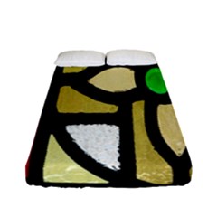 A Detail Of A Stained Glass Window Fitted Sheet (full/ Double Size) by Amaryn4rt