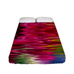 Abstract Pink Colorful Water Background Fitted Sheet (full/ Double Size) by Amaryn4rt