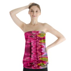 Abstract Pink Colorful Water Background Strapless Top by Amaryn4rt