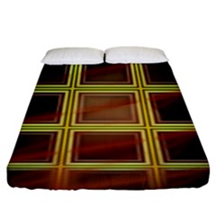 Drawing Of A Color Fractal Window Fitted Sheet (king Size) by Amaryn4rt