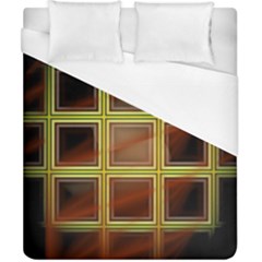 Drawing Of A Color Fractal Window Duvet Cover (california King Size) by Amaryn4rt