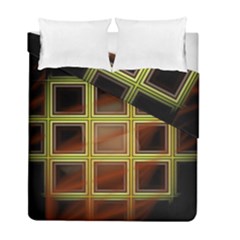 Drawing Of A Color Fractal Window Duvet Cover Double Side (full/ Double Size) by Amaryn4rt