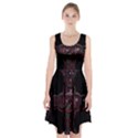 Fractal Red Cross On Black Background Racerback Midi Dress View1