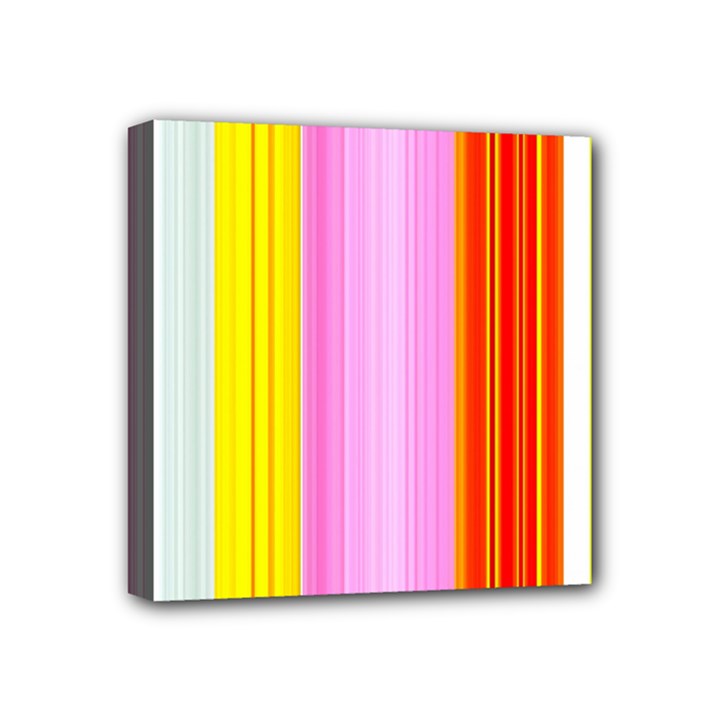 Multi Colored Bright Stripes Striped Background Wallpaper Mini Canvas 4  x 4 