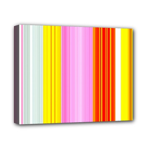 Multi Colored Bright Stripes Striped Background Wallpaper Canvas 10  X 8  by Amaryn4rt