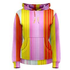 Multi Colored Bright Stripes Striped Background Wallpaper Women s Pullover Hoodie by Amaryn4rt