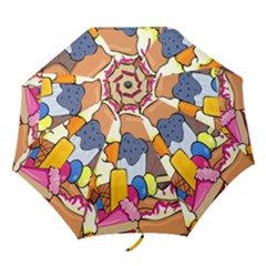 Sweet Stuff Digitally Created Sweet Food Wallpaper Folding Umbrellas by Amaryn4rt