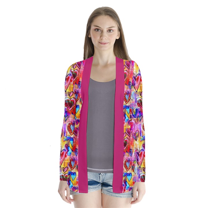 Spring Hearts Bohemian Artwork Cardigans