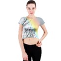 Rainbow Sky Spectrum Rainbow Colors Crew Neck Crop Top View1