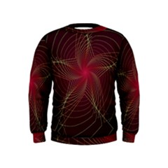 Fractal Red Star Isolated On Black Background Kids  Sweatshirt by Amaryn4rt