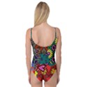 Digitally Created Abstract Patchwork Collage Pattern Camisole Leotard  View2