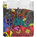 Digitally Created Abstract Patchwork Collage Pattern Duvet Cover Double Side (California King Size) View1