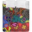 Digitally Created Abstract Patchwork Collage Pattern Duvet Cover Double Side (California King Size) View2