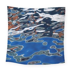 Colorful Reflections In Water Square Tapestry (large) by Amaryn4rt