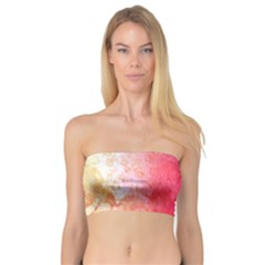 Abstract Red And Gold Ink Blot Gradient Bandeau Top by Amaryn4rt