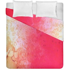 Abstract Red And Gold Ink Blot Gradient Duvet Cover Double Side (california King Size) by Amaryn4rt