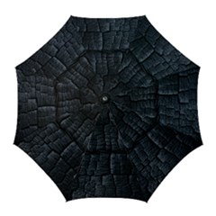 Black Burnt Wood Texture Golf Umbrellas by Amaryn4rt