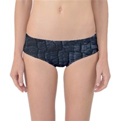 Black Burnt Wood Texture Classic Bikini Bottoms by Amaryn4rt