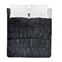 Black Burnt Wood Texture Duvet Cover Double Side (Full/ Double Size) View1